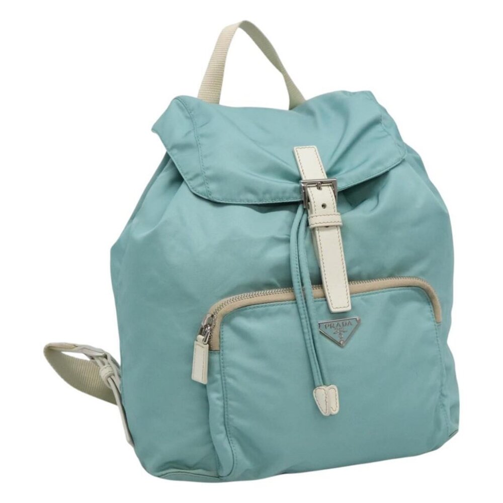 PRADA Backpack Nylon Light Blue Auth 113817